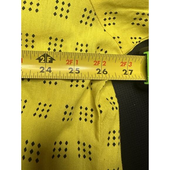 Vtg Style Plus Of California Bright Yellow Retro Button Up Size 42 - Picture 7 of 7